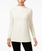 Charter Club Cashmere Ribbed Mock-turtleneck Sweater, Only At Macy's