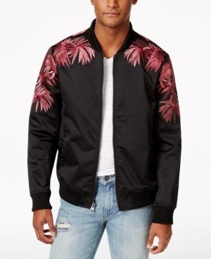 Guess Men's Duke Floral Embroidered Bomber Jacket