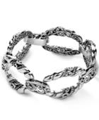 Carolyn Pollack Scroll Rope Link Bracelet In Sterling Silver
