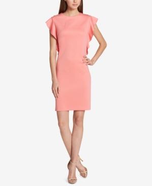 Tommy Hilfiger Flutter-sleeve Scuba Dress