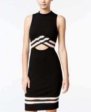Material Girl Juniors' Illusion Two-tone Bodycon Dress, Only At Macy's
