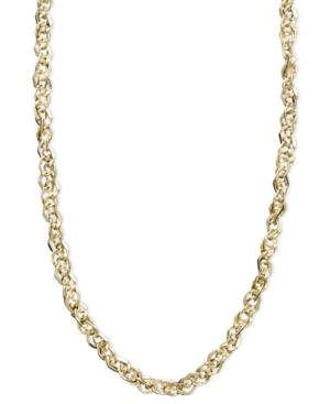 "14k Gold Necklace, 16"" Link Chain Necklace"