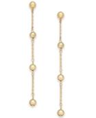 I.n.c. Gold-tone Ball & Crystal Linear Drop Earrings, Created For Macy's