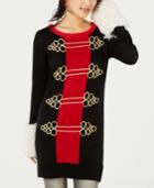 Hooked Up By Iot Juniors' Nutcracker Embellished Sweater Tunic