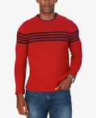 Nautica Men's Chest-stripe Crew-neck Sweater, Only At Macy's