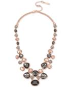 Kenneth Cole New York Rose Gold-tone Multi-stone Statement Necklace, 16 + 3 Extender