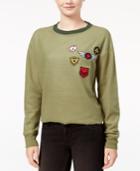 Rebellious One Juniors' Military Patches Sweatshirt