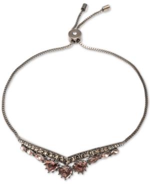 Jenny Packham Hematite-tone Crystal & Stone Slider Bracelet