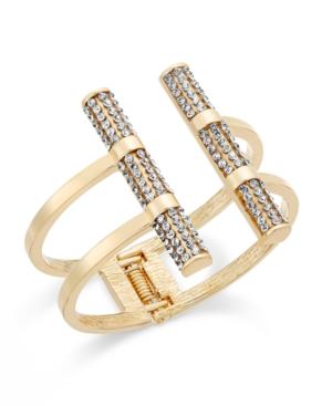 Inc International Concepts Gold-tone Pave Barrel Cuff Bracelet, Only At Macy's
