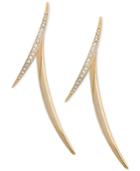 Guess Crystal Double Crescent Drop Earrings