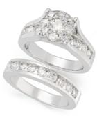 Diamond Engagement Ring And Wedding Band Bridal Set In 14k White Gold (2 Ct. T.w.)