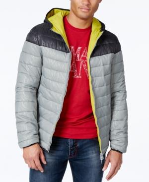Armani Jeans Men's Colorblock Hooded Puffer Coat