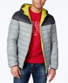 Armani Jeans Men's Colorblock Hooded Puffer Coat