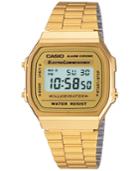 Casio Men's Digital Vintage Gold-tone Stainless Steel Bracelet Watch 39x39mm A168wg-9mv