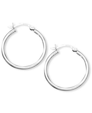Giani Bernini Sterling Silver Medium Click Top Hoop Earrings, 1
