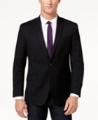 Kenneth Cole Reaction Men's Slim-fit Techni-cole Flex Black/blue Micro-check Sport Coat
