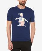 Original Penguin Men's Pete Stripe Collage Logo-print T-shirt