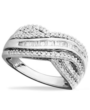 Diamond Bypass Ring In Sterling Silver (1/2 Ct. T.w.)