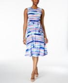 Charter Club Petite Striped Fit & Flare Dress, Created For Macy's