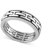 Effy Men's Chain-look Textured Band In Sterling Silver