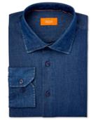 Tallia Men's Fitted Indigo Denim Dress Shirt