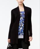 Alfani Ribbed Trim Long Cardigan, Only At Macy's