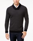 Tasso Elba Men's Big And Tall Shawl-collar Sweater, Only At Macy's
