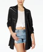 Roxy Juniors' Miles Away Open-knit Cardigan