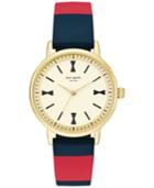 Kate Spade New York Women's Crosby Navy & Red Silicone Strap Watch 34mm Ksw1038