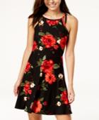 Planet Gold Juniors' Double-strap Fit & Flare Dress