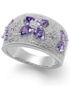 Tanzanite (1-1/8 Ct. T.w.) And Diamond Accent Ring In Sterling Silver
