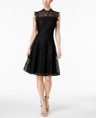 Calvin Klein Lace Cutout Fit & Flare Dress, Regular & Petite Sizes