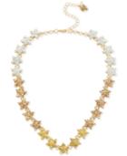 Betsey Johnson Gold-tone Ombre Glitter Star Collar Necklace