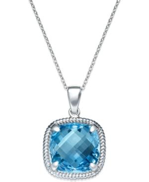 Sky Blue Amethyst Twist Pendant Necklace In Sterling Silver (12 Ct. T.w.)