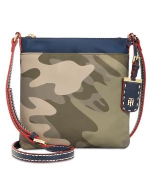 Tommy Hilfger Julia North South Colorblock Camo Crossbody