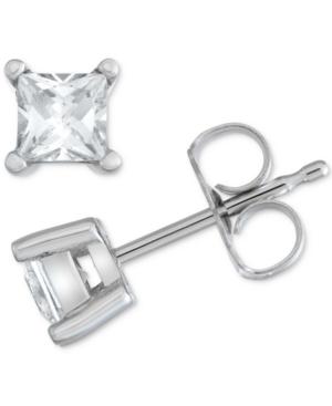 Macy's Star Signature Diamond Stud Earrings (1/2 Ct. T.w.) In 14k White Gold