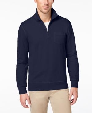 Club Room Men's Quarter-zip Knit Shirt, Created For Macy's