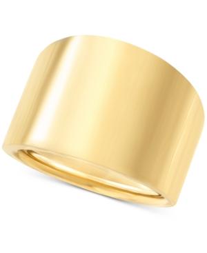 Wide Polished Band In 14k Gold