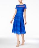 Sangria Short-sleeve Tiered Ruffled Dress