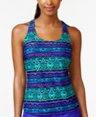 Go By Gossip Printed Racerback Tankini Top Women's Swimsuit