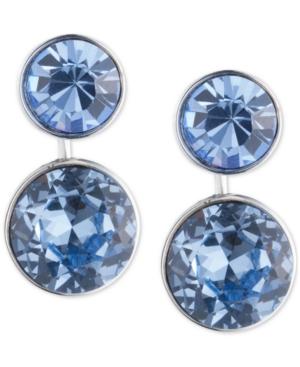 Givenchy Silver-tone Blue Crystal Earring Jackets