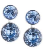 Givenchy Silver-tone Blue Crystal Earring Jackets