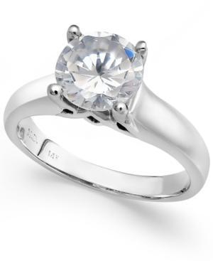 Solitaire Diamond Engagement Ring In 14k White Gold (2 Ct. T.w.)