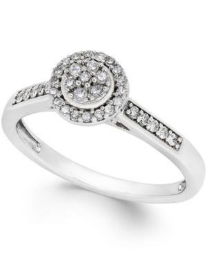 Diamond Circular Promise Ring (1/5 Ct. T.w.) In 10k White Gold
