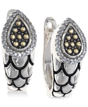 Effy Diamond Scale Hoop Earrings (1/5 Ct. T.w.) In 18k Gold And Sterling Silver