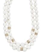 Anne Klein Gold-tone Two Row Collar Necklace