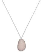Inc International Concepts Silver-tone Gray Stone Long Pendant Necklace, Only At Macy's