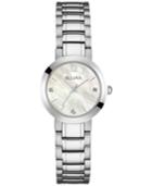 Bulova Women's Diamond Accent Stainless Steel Bracelet Watch 26mm 96p164
