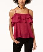 The Edit By Seventeen Juniors' Ruffled Tank Top, Created For Macy's
