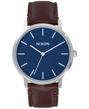 Nixon Men's Porter Brown Leather Strap Watch 40mm A1058-879-00